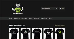 Desktop Screenshot of geekshirts.co.za